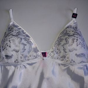 La SENZA NWT white silk nightie size xl